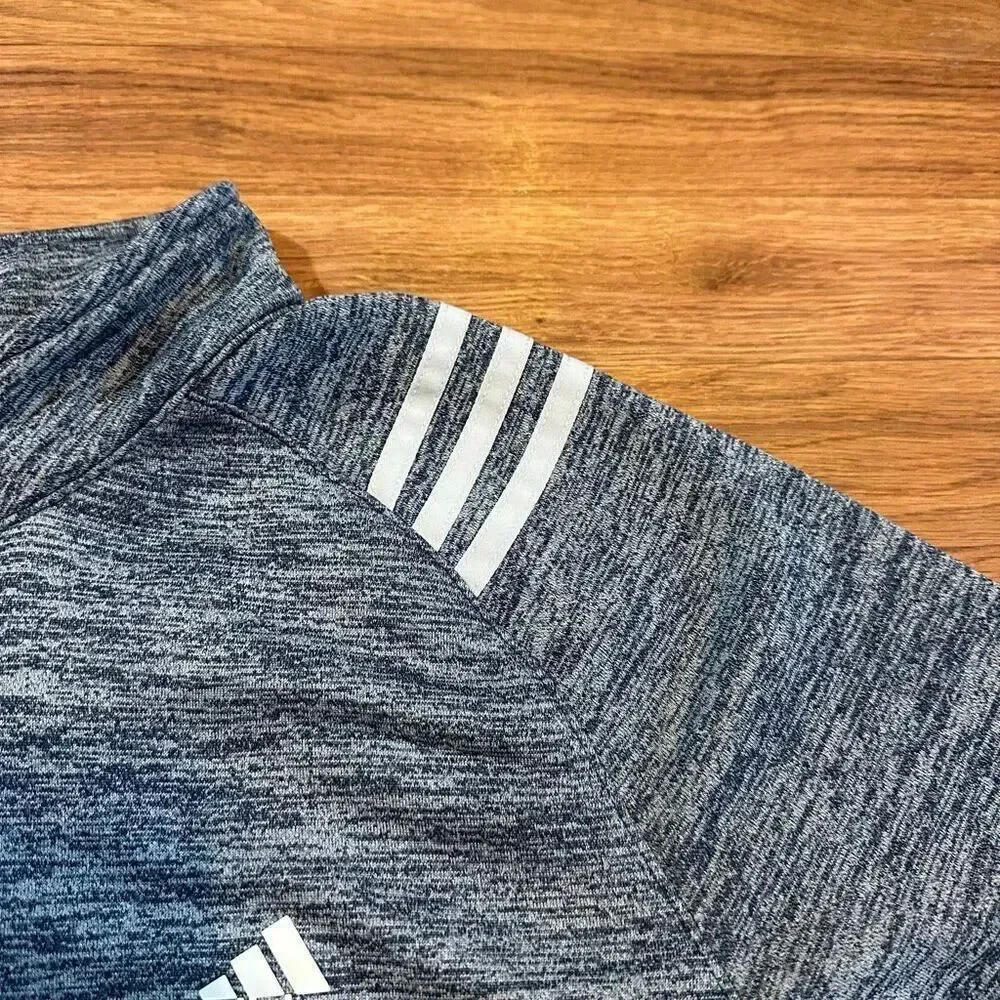 Adidas Golf Long Sleeve Quarter Zip Shirt Blue and Gray | Men Size Large